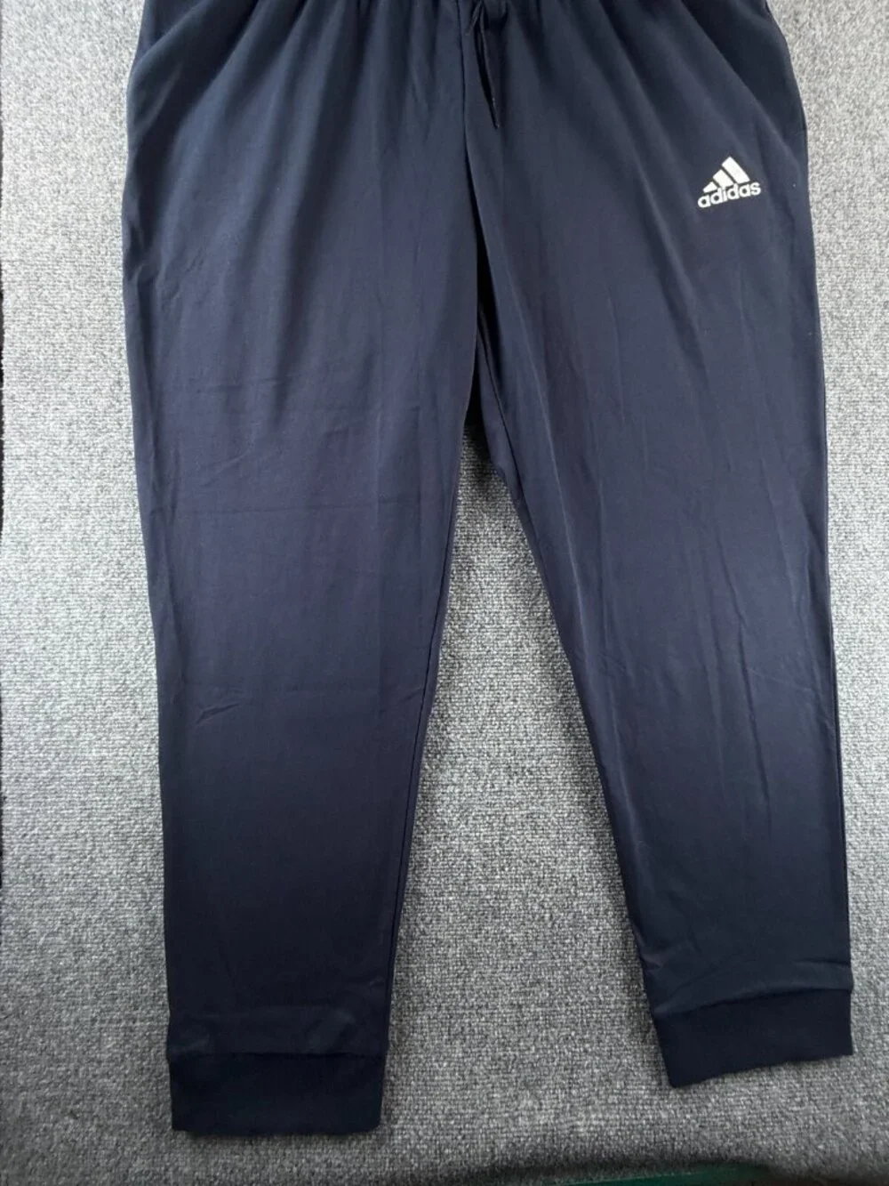 NWT Adidas Track Pants Sweatpants Blue 2XL Elastic Waist Drawstring Tapered Reg